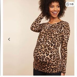 Motherhood Maternity Leopard Print Maternity Top